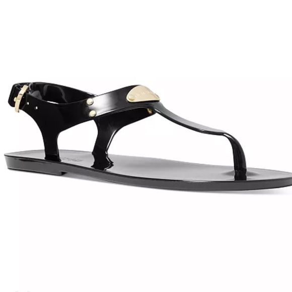 Michael Kors MK Plate Jelly Sandals in Black size 7 - Picture 2 of 7
